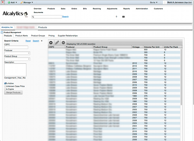 Advanced product management module